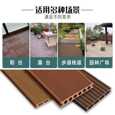 甘肃兰州塑木材料地板-塑木地板-塑木庭院地板图1