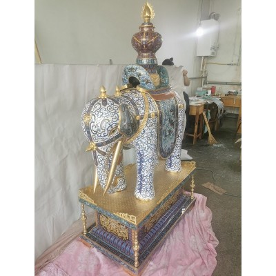 景泰蓝工艺品 景泰蓝花瓶 景泰蓝摆件 掐丝珐琅工艺品 纯手工图3