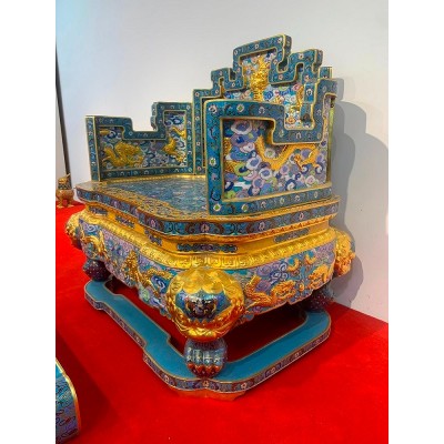 景泰蓝厂家加工定制 景泰蓝家具 景泰蓝家具摆件 铜胎掐丝珐琅图2