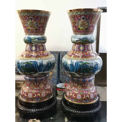 景泰蓝香炉 景泰蓝工艺品 景泰蓝厂家 景泰蓝花瓶摆件图2