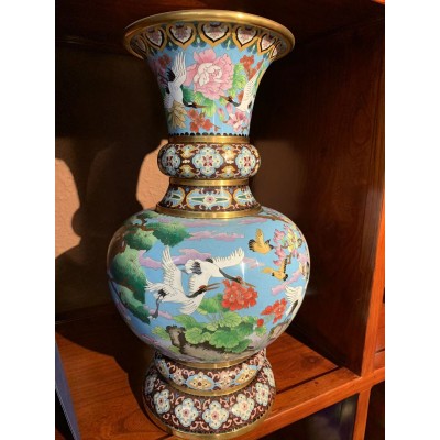 景泰蓝铜胎掐丝珐琅工艺品 纯手工制作 紫铜胎工艺高温烧制图3