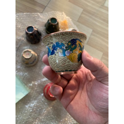 景泰蓝铜胎掐丝珐琅工艺品 纯手工制作 紫铜胎工艺高温烧制