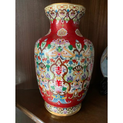 景泰蓝铜胎掐丝珐琅工艺品 纯手工制作 紫铜胎工艺高温烧制图4