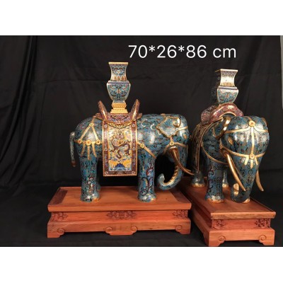 景泰蓝铜胎掐丝珐琅工艺品 纯手工制作 紫铜胎工艺高温烧制图4