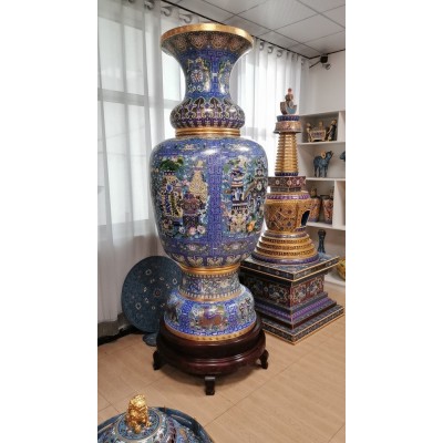 景泰蓝铜胎掐丝珐琅工艺品 纯手工制作 紫铜胎工艺高温烧制